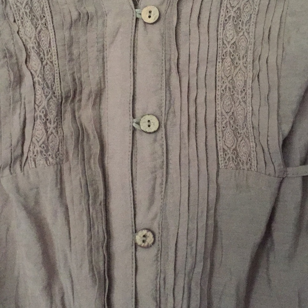 Donated - Mine - pin tuck yoke top taupe - Picture 3 of 4